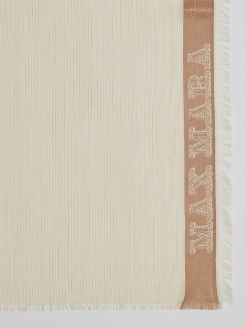 Бежевый шарф MAX MARA: фото 1 - Invogue