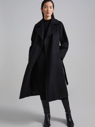 Чорне пальто manuella MAX MARA: фото 4 - Invogue
