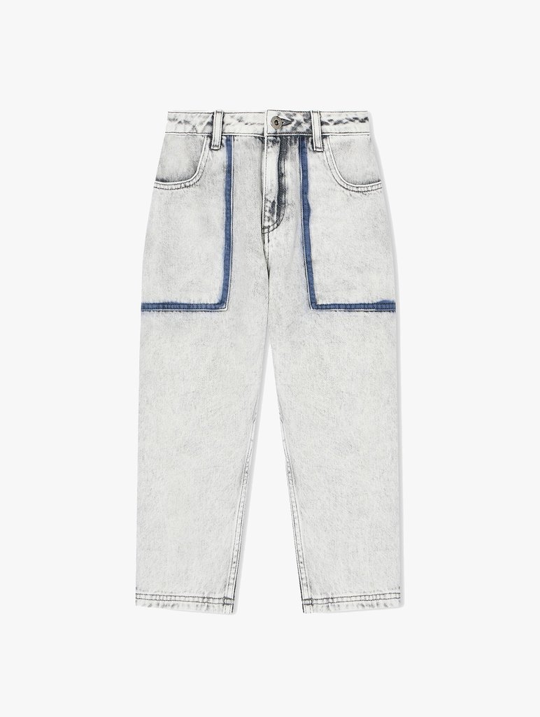 Cерые джинсы EMPORIO ARMANI KIDS из хлопка: фото - Invogue