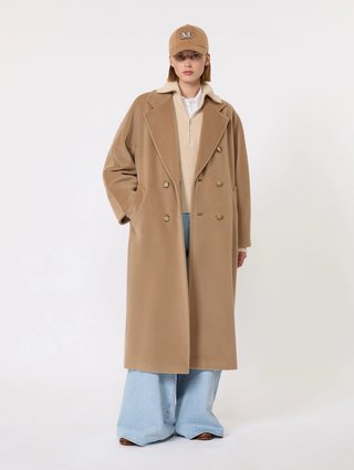 Бежевое пальто Max Mara из шерсти и кашемира: фото 2 - Invogue