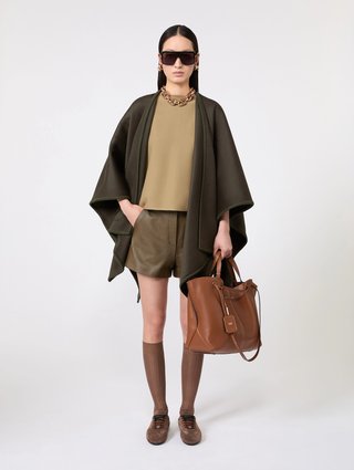 Светло-коричневая сумка Max Mara из кожи наппа: фото 1 - Invogue
