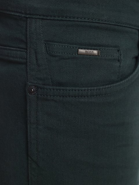 Зелёные джинсы BOSS: фото 2 - Invogue