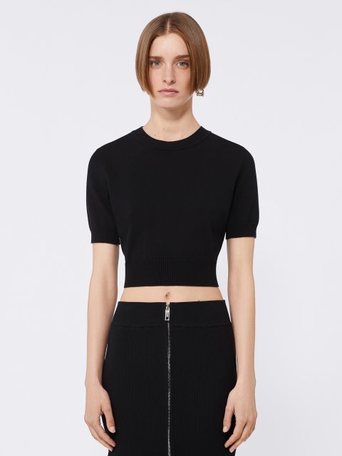 Чорний светр SPORTMAX з еластичної віскози: фото 2 - Invogue