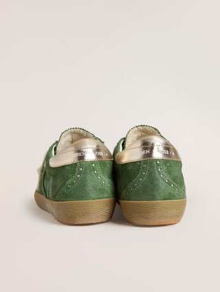Зелені снікерси GOLDEN GOOSE зі шкіри: фото 3 - Invogue