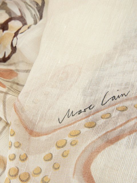 Білий шарф Marc Cain з модалу та шовку: фото 2 - Invogue