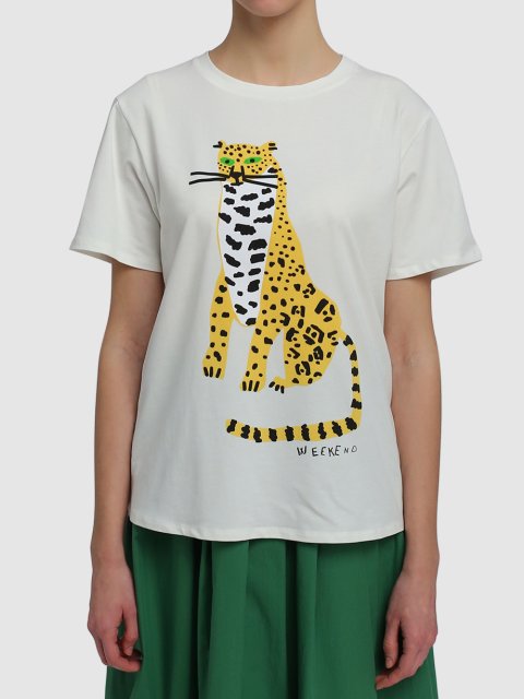 Белая футболка WEEKEND MAX MARA: фото 3 - Invogue