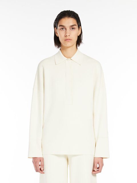 Белая блузка Max Mara из вискозной пряжи: фото 2 - Invogue