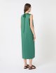 Зелена сукня Weekend Max Mara з бавовни з плісируванням: фото 3 - Invogue