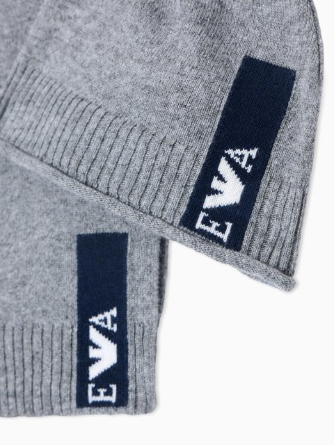 Сіра шапка, шарф EMPORIO ARMANI KIDS : фото 2 - Invogue