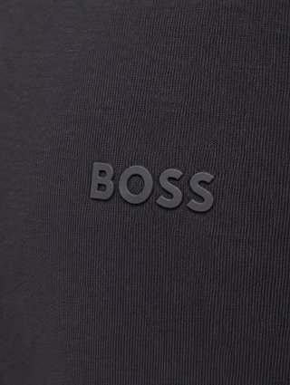 Чёрная спортивная кофта BOSS из хлопка и полиэстера: фото 2 - Invogue