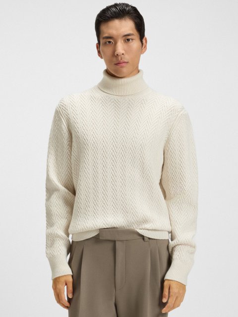 Білий светр BOSS з вовни: фото 2 - Invogue