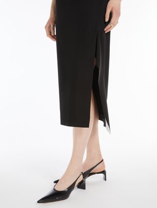 Черная юбка Sportmax из эластичного хлопка: фото 4 - Invogue