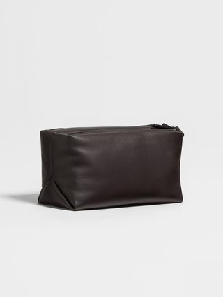 Темно-коричнева сумка ZEGNA з м'якої шкіри: фото 2 - Invogue