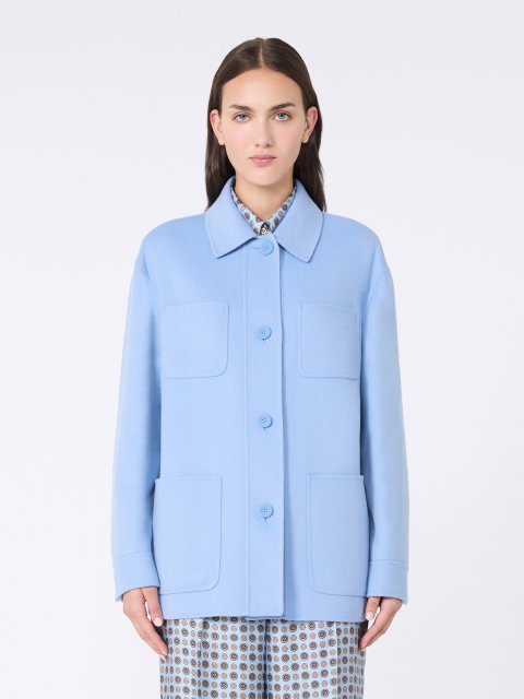 Блакитний жакет MAX MARA з вовни, кашеміру та шовку: фото 2 - Invogue