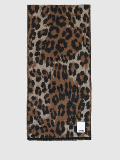 Коричневый шарф KENZO: фото 2 - Invogue