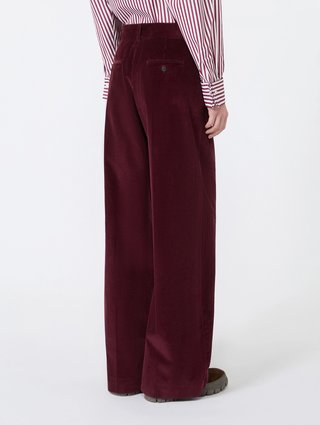 Бордові брюки Weekend Max Mara з бавовни: фото 3 - Invogue