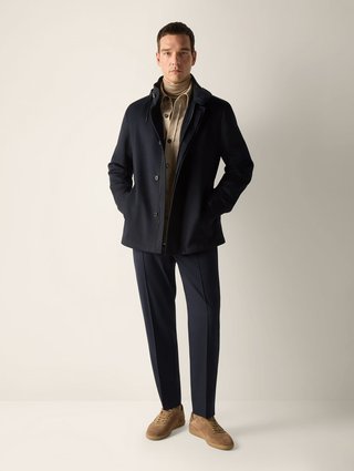 Темно-сині штани ZEGNA з вовни та шовку: фото 2 - Invogue