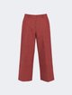 Бордові брюки Weekend Max Mara з бавовни та льону: фото - Invogue
