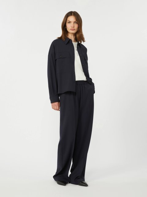 Темно-сині брюки WEEKEND MAX MARA з чистої вовни: фото 1 - Invogue