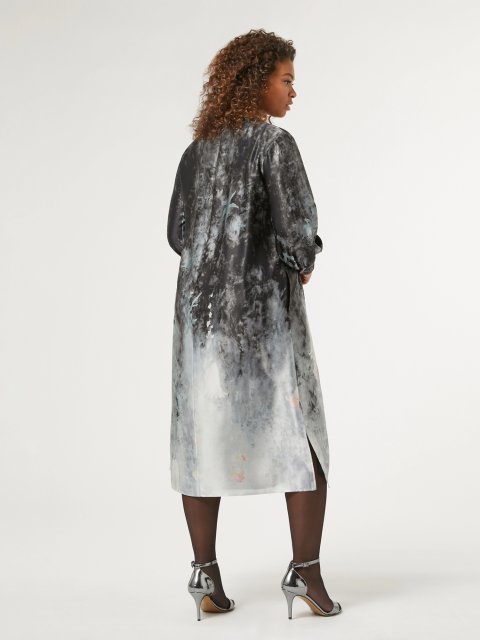 Темно-сіра сукня Marina Rinaldi з шовкового атласу: фото 2 - Invogue