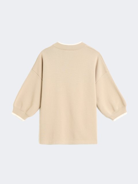 Бежевый свитер Max Mara из хлопка: фото 1 - Invogue