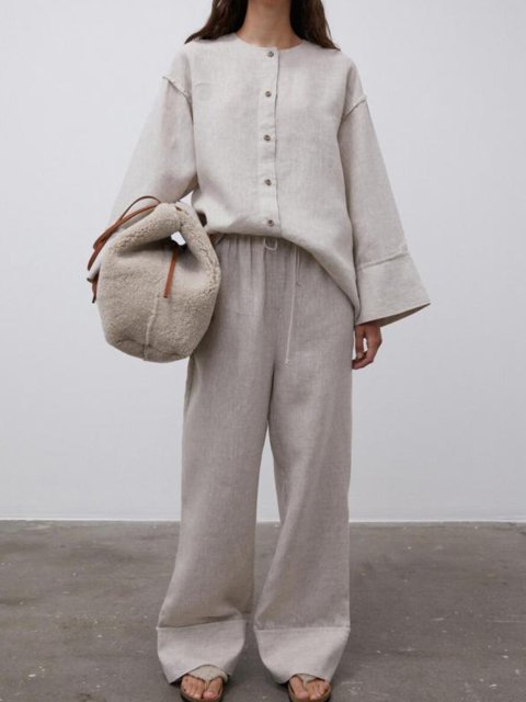 Бежеві брюки BY MALENE BIRGER : фото 1 - Invogue