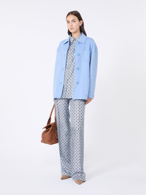Блакитний жакет MAX MARA з вовни, кашеміру та шовку: фото 1 - Invogue