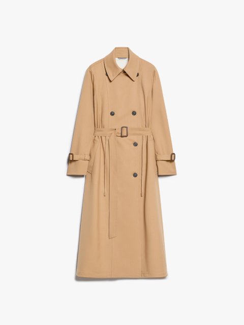 Темно-бежевий плащ WEEKEND MAX MARA з суміші вовни: фото - Invogue