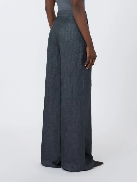 Cерые брюки Max Mara из льна: фото 3 - Invogue