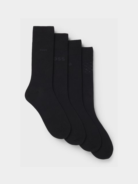Набір із чотирьох пар шкарпеток BOSS з суміші бавовни: фото - Invogue