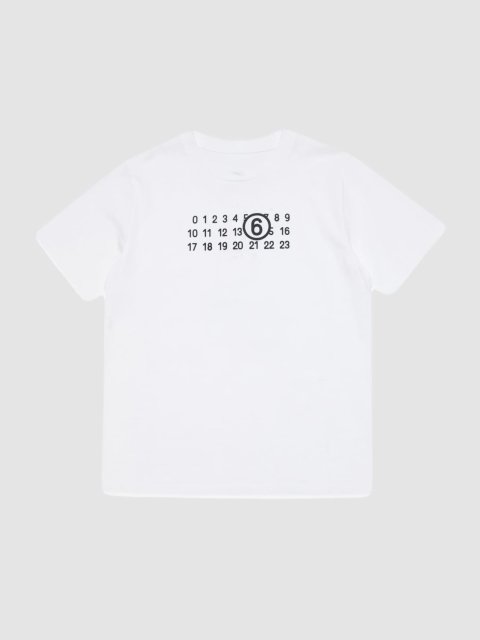 Белая футболка MM6 KID с принтом: фото - Invogue