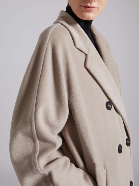 Кремовое пальто MAX MARA из шерсти и кашемира: фото 4 - Invogue
