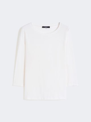 Белая футболка WEEKEND MAX MARA из эластичного хлопка: фото - Invogue