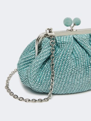 Голубая сумка Pasticcino Weekend Accessories с эффектом рафии: фото 3 - Invogue