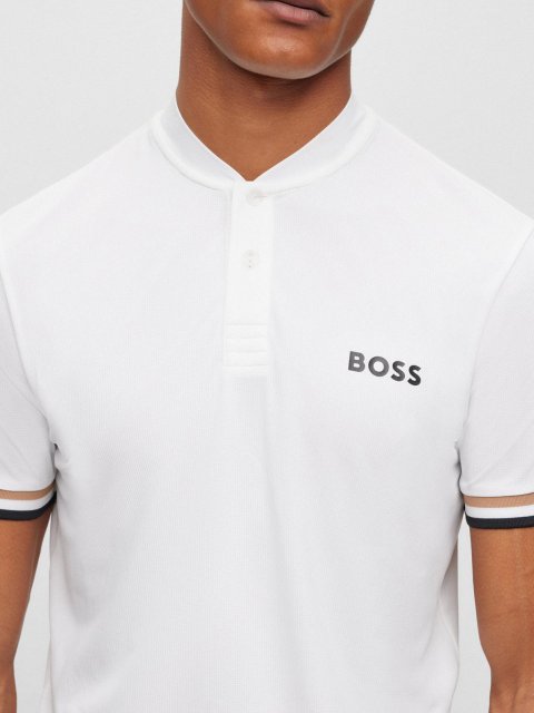 Біле поло BOSS: фото 3 - Invogue