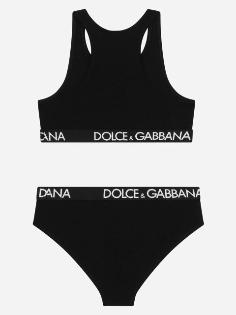 Чорний топ DOLCE&GABBANA KIDS: фото 1 - Invogue
