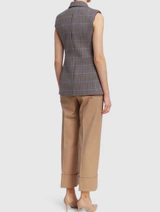 Бежевые брюки Sportmax: фото 2 - Invogue