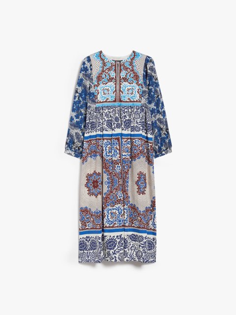 Длинное платье WEEKEND MAX MARA с принтом: фото - Invogue