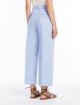 Блакитні брюки Weekend Max Mara з бавовни та льону: фото 3 - Invogue