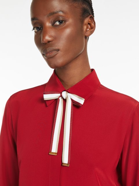 Червона сорочка Max Mara шовкова: фото 4 - Invogue