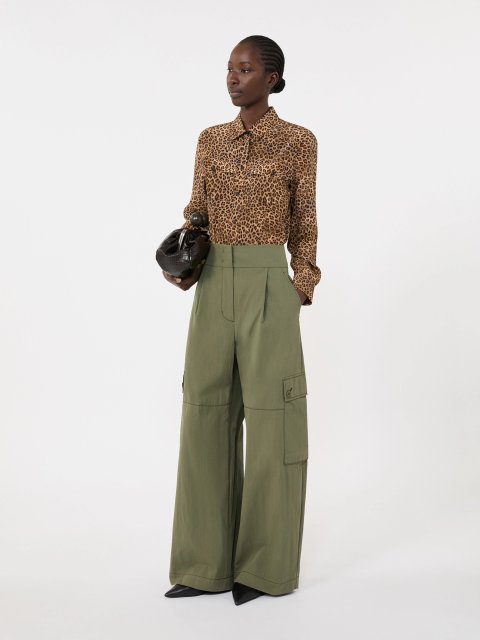 Сорочка з леопардовим принтом WEEKEND MAX MARA шовкова: фото 1 - Invogue