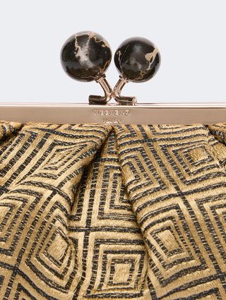 Жовта сумка Pasticcino Weekend Max Mara з льону та шовку: фото 4 - Invogue