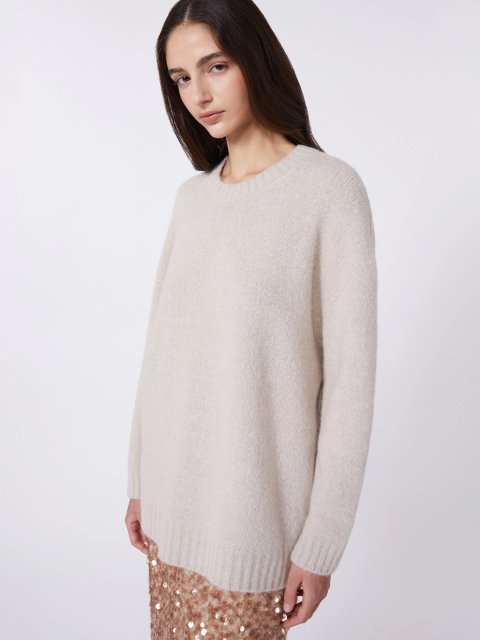Бежевий светр WEEKEND MAX MARA з альпаки та бавовни: фото 4 - Invogue