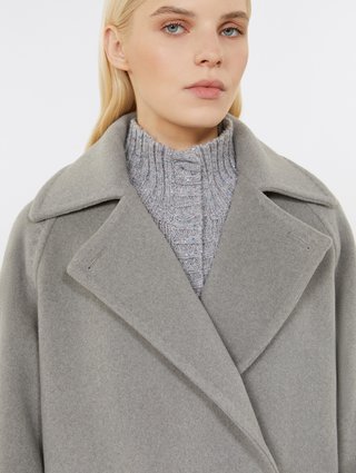 Светло-серое пальто MAX MARA из шерсти: фото 4 - Invogue