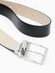 Черно-бежевый двусторонний ремень Emporio Armani из полиуретана: фото 2 - Invogue