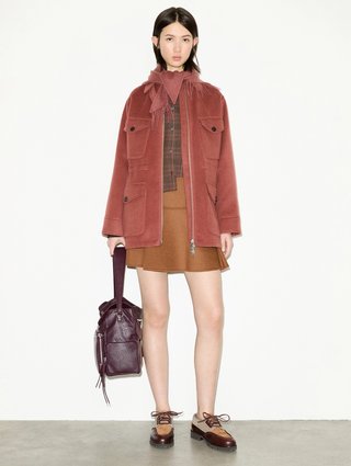 Коричневая рубашка в клетку Max&Co из вискозы: фото 2 - Invogue