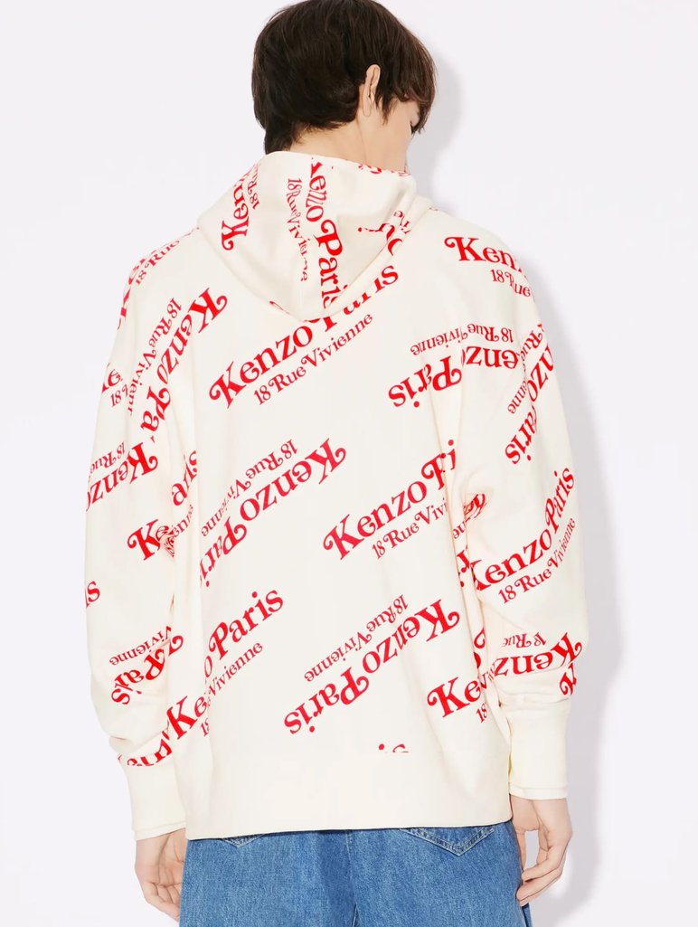 Белое худи KENZO с принтом: фото 2 - Invogue