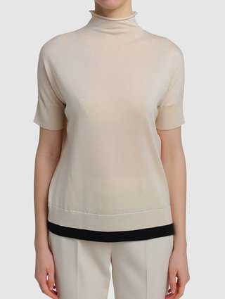 Молочный свитер MAX MARA: фото 2 - Invogue