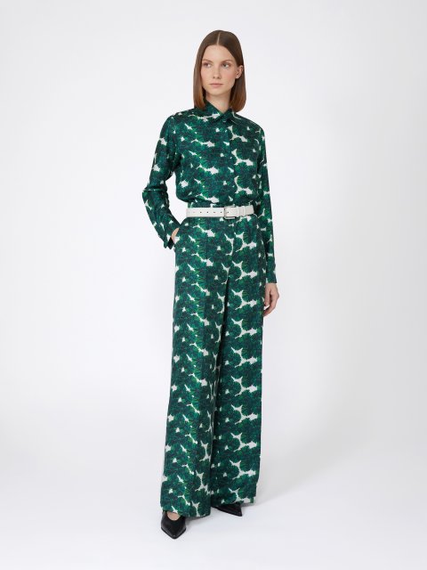 Зелена сорочка MAX MARA з шовку: фото 1 - Invogue
