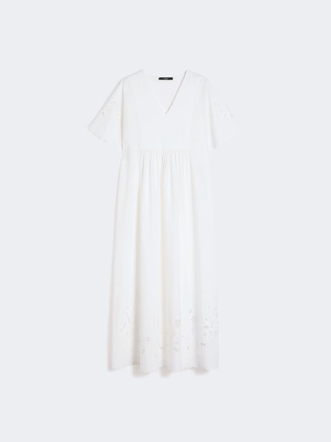 Біла сукня з вишивкою Weekend Max Mara з бавовни: фото - Invogue